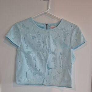 Ted Baker LONDON Blue Lace Top